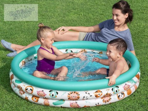Bestway Dmuchany basen brodzik dla dzieci ZWIERZĄTKA Z SAFARI 122cm 51226