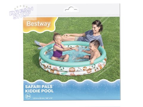 Bestway Dmuchany basen brodzik dla dzieci ZWIERZĄTKA Z SAFARI 122cm 51226