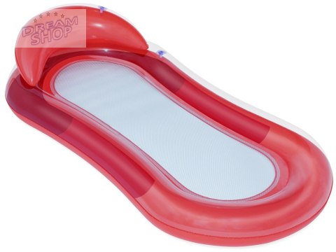 Bestway Dmuchany materac z siatką Leżanka wodna CZERWNONA 160cm 43103