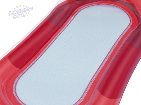 Bestway Dmuchany materac z siatką Leżanka wodna CZERWNONA 160cm 43103