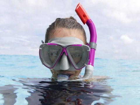 Bestway Maska z rurką do pływania snurkowania RÓŻOWY 14+ 24029