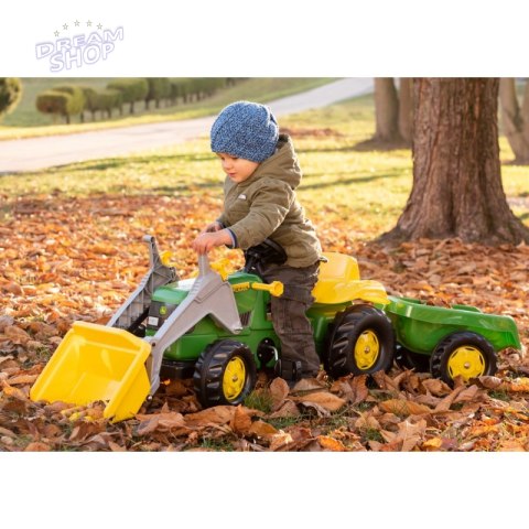 Rolly Toys Traktor na pedały John Deere z łyżką i przyczepą 2-5 Lat Rolly Toys Traktor na pedały John Deere z łyżką i przyczepą 2-5 Lat