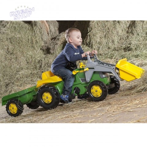 Rolly Toys Traktor na pedały John Deere z łyżką i przyczepą 2-5 Lat Rolly Toys Traktor na pedały John Deere z łyżką i przyczepą 2-5 Lat