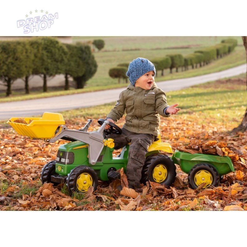 Rolly Toys Traktor na pedały John Deere z łyżką i przyczepą 2-5 Lat Rolly Toys Traktor na pedały John Deere z łyżką i przyczepą 2-5 Lat