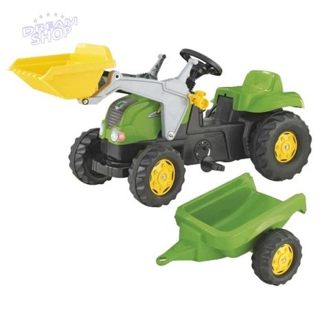 Rolly Toys Traktor na pedały z łyżką i przyczepą 2-5 Lat do 30 kg Rolly Toys Traktor na pedały z łyżką i przyczepą 2-5 Lat do 30 kg