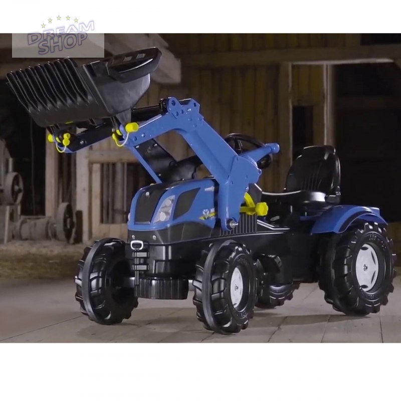 Rolly Toys rollyFarmtrac New Holland traktor na pedały z łyżką i cichymi kołami Rolly Toys rollyFarmtrac New Holland traktor na pedały z łyżką i cichymi kołami