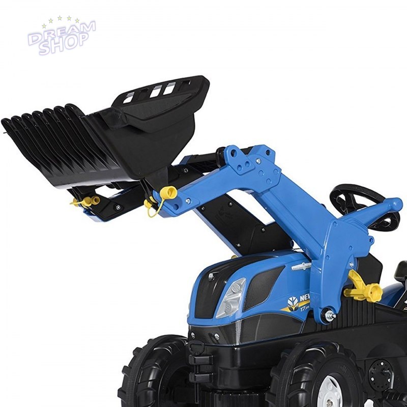 Rolly Toys rollyFarmtrac New Holland traktor na pedały z łyżką i cichymi kołami Rolly Toys rollyFarmtrac New Holland traktor na pedały z łyżką i cichymi kołami
