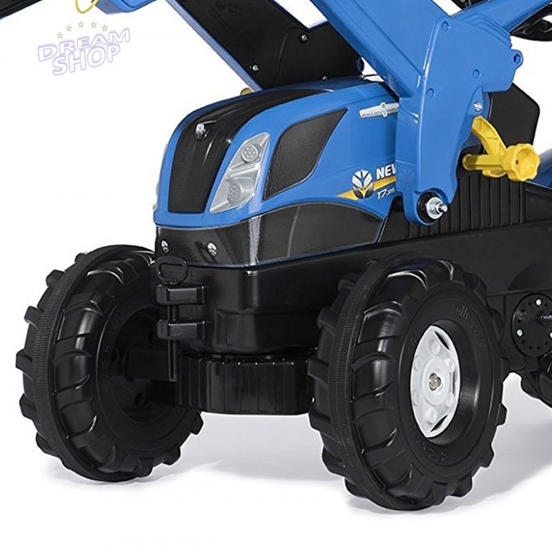 Rolly Toys rollyFarmtrac New Holland traktor na pedały z łyżką i cichymi kołami Rolly Toys rollyFarmtrac New Holland traktor na pedały z łyżką i cichymi kołami