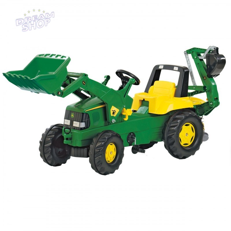 Rolly Toys rollyJunior Traktor na Pedały John DEERE + Łyżka + Tur Rolly Toys rollyJunior Traktor na Pedały John DEERE + Łyżka + Tur