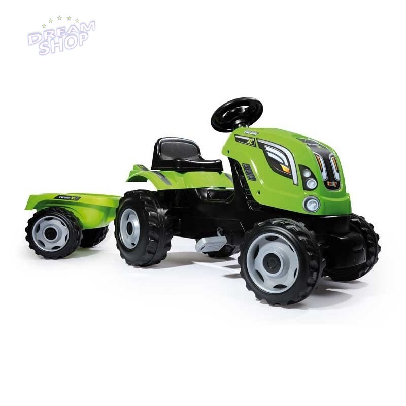 SMOBY Traktor na pedały Farmer XL z przyczepą - Zielony SMOBY Traktor na pedały Farmer XL z przyczepą - Zielony