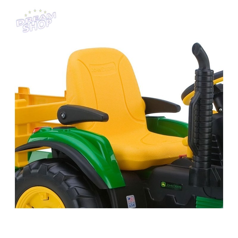 Traktor Na akumulator Peg Perego John Deere Power Pull z Przyczepą Traktor Na akumulator Peg Perego John Deere Power Pull z Przyczepą