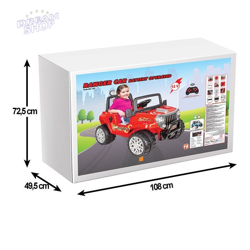 WOOPIE Duży Samochód Na Akumulator 12V Ranger Car RC - Zdalnie Sterowany WOOPIE Duży Samochód Na Akumulator 12V Ranger Car RC - Zdalnie Sterowany
