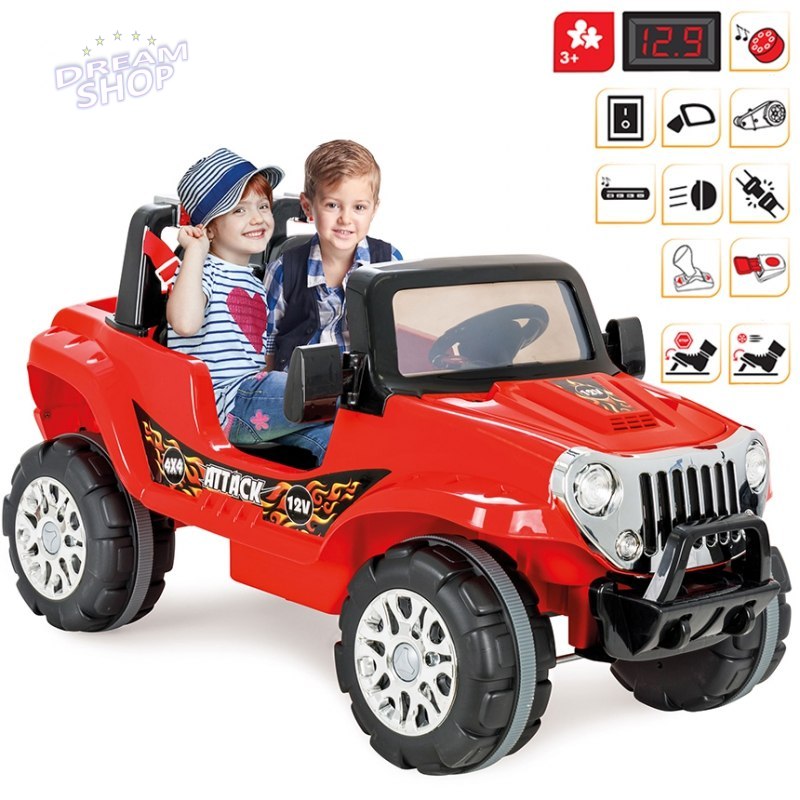 WOOPIE Dwuosobowy Samochód Na Akumulator 12V ATTACK JEEP WOOPIE Dwuosobowy Samochód Na Akumulator 12V ATTACK JEEP