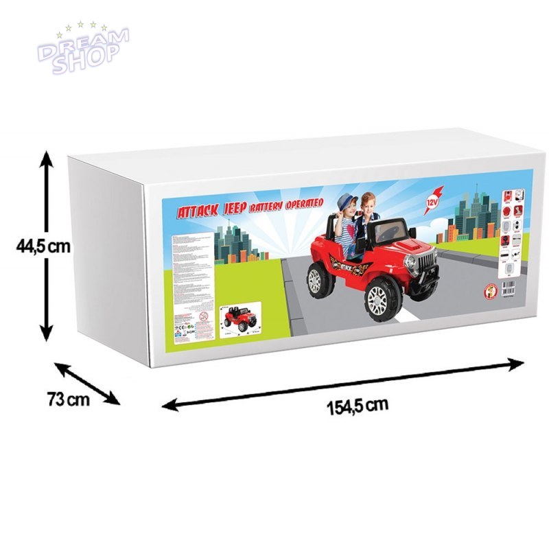 WOOPIE Dwuosobowy Samochód Na Akumulator 12V ATTACK JEEP WOOPIE Dwuosobowy Samochód Na Akumulator 12V ATTACK JEEP