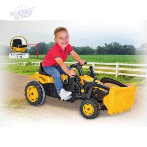 WOOPIE Ogromny Traktor Na Pedały Spychacz Żółty WOOPIE Ogromny Traktor Na Pedały Spychacz Żółty