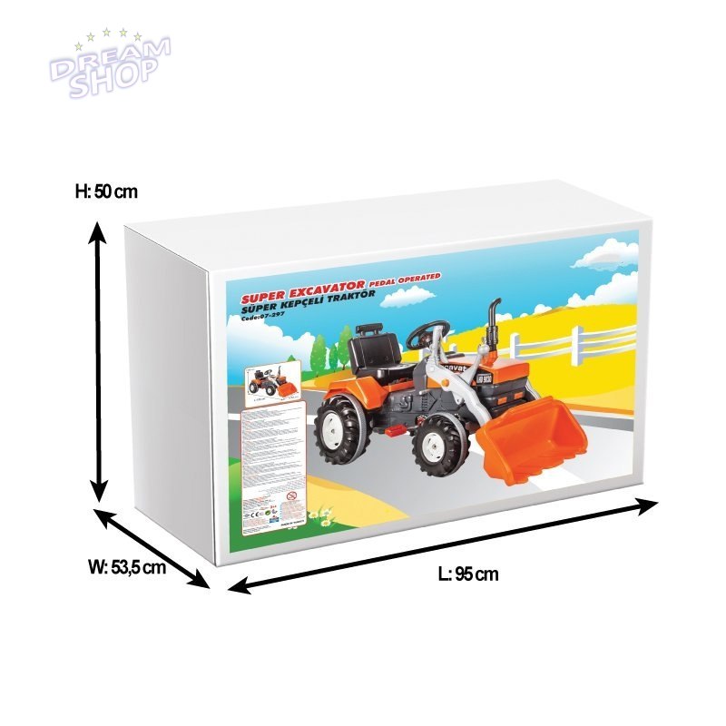 WOOPIE Ogromny Traktor na Pedały Ciągnik Spychacz Łycha WOOPIE Ogromny Traktor na Pedały Ciągnik Spychacz Łycha