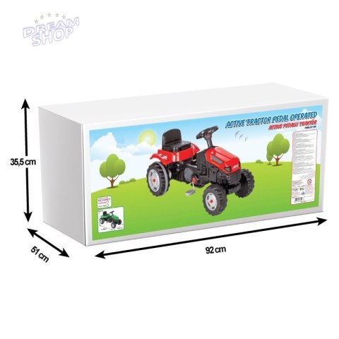 WOOPIE Traktor Ciągnik na Pedały Czerwony WOOPIE Traktor Ciągnik na Pedały Czerwony