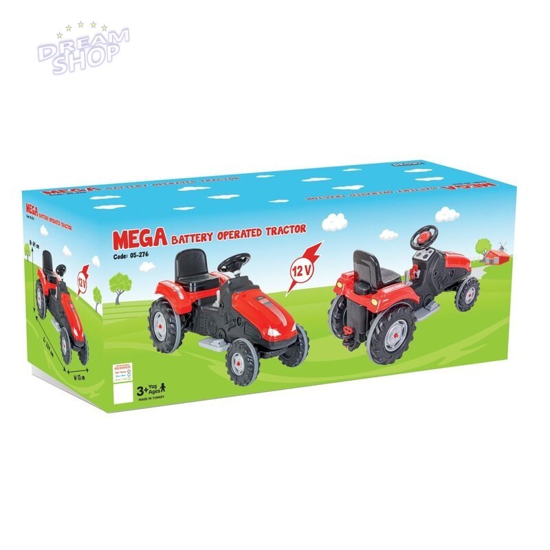 WOOPIE Traktor MEGA Na Akumulator Czerwony 12 V WOOPIE Traktor MEGA Na Akumulator Czerwony 12 V
