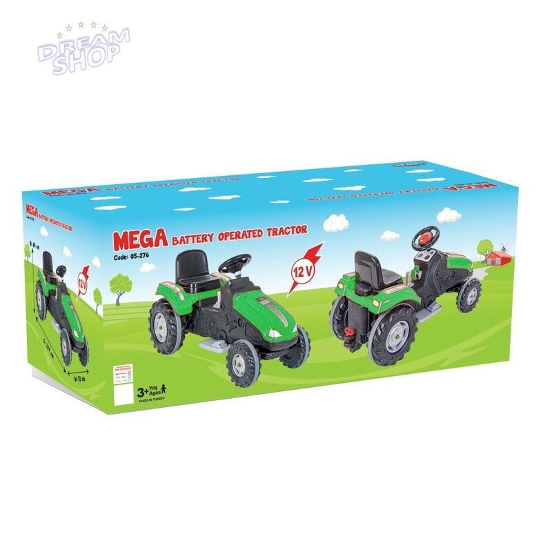 WOOPIE Traktor MEGA Na Akumulator Zielony 12 V WOOPIE Traktor MEGA Na Akumulator Zielony 12 V