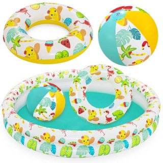 Bestway SET Basen piłka kółko brodzik 122cm 51124