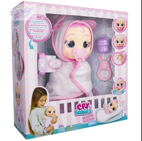 Cry Babies lalka Newborn Coney