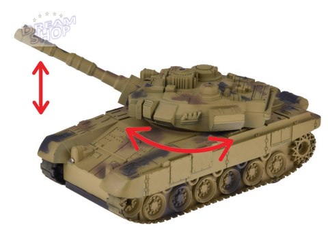 Czołg RC na Pilota Obracana Wieżyczka Światła Realistyczne dźwięki RC0728