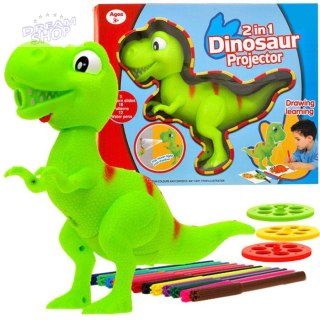 Dinozaur T-rex Rzutnik projektor + pisaki TA0048