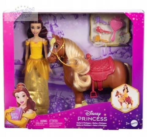 Disney Lalka Księżniczka Bella z koniem Phillippe