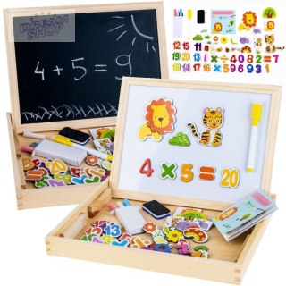 Drewniana TABLICA magnetyczno kredowa + akc TA0072