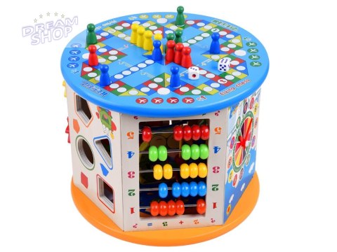 Drewniana kostka edukacyjna sorter 8w1 ZA4117