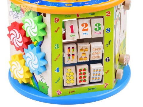 Drewniana kostka edukacyjna sorter 8w1 ZA4117