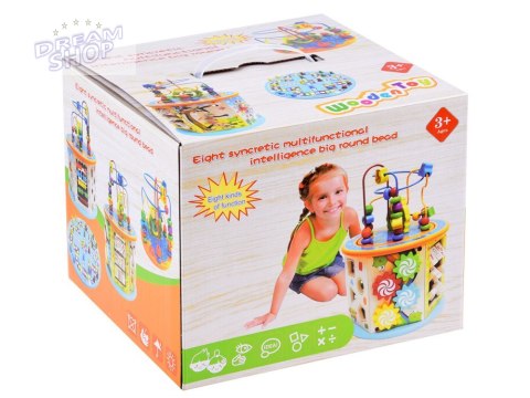 Drewniana kostka edukacyjna sorter 8w1 ZA4117