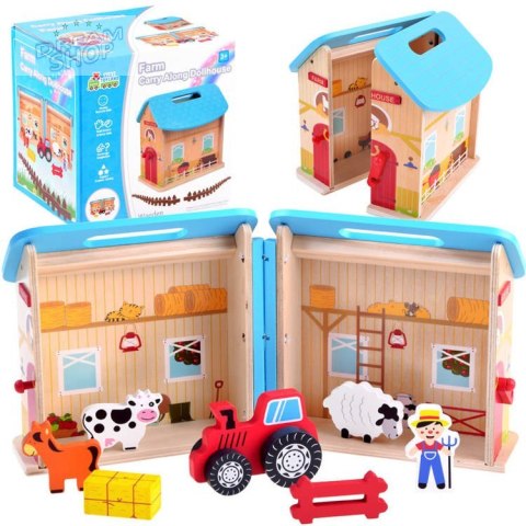 Drewniany składany domek farma zwierzęta ZA3723