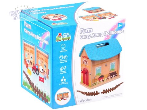 Drewniany składany domek farma zwierzęta ZA3723