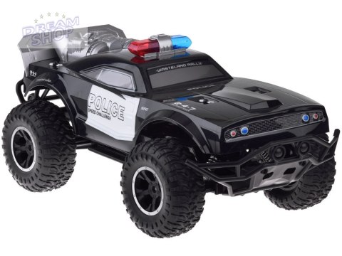 Duże auto sterowane monster truck POLICJA na pilota oświetlenie RC0626