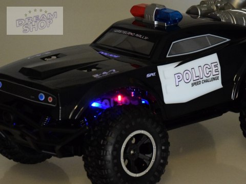 Duże auto sterowane monster truck POLICJA na pilota oświetlenie RC0626