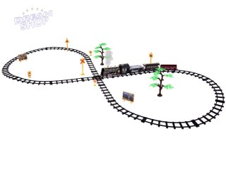 Duży Retro POCIĄG Lokomotywa Kolejka na pilota Światło Para Dźwięk RC0700