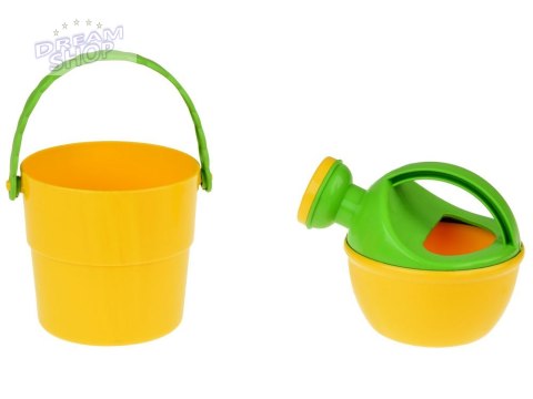 Duży Zestaw do Piasku wiaderko grabki kołowrotek foremki 9 ele ZA4950