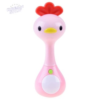 Dźwiękowa GRZECHOTKA zwierzątko światła ZA3087 E