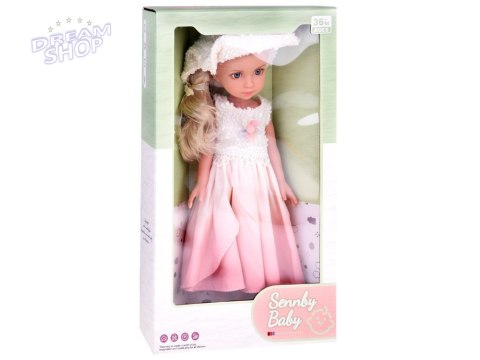 Elegancka Stylowa Lalka w Kapeluszu z Długimi Blond Włosami ZA5314