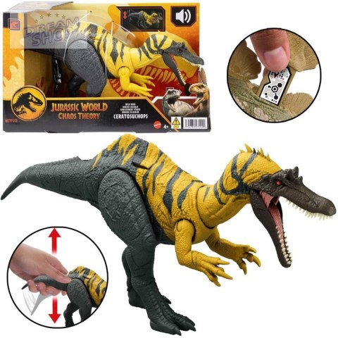 Figurka dinozaur Ceratosuchops Jurassic World dziki ryk ruchome ele ZA6058