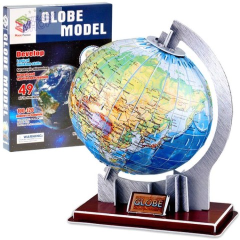 GLOBUS 3D PRZESTRZENNE Puzzle 49 elementów puzzle kula ziemska ZA0936