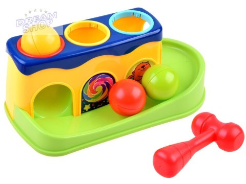 Gra dla malucha - Uderz młotkiem Kolorowy wbijak z piłkami ZA3804