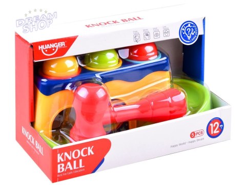 Gra dla malucha - Uderz młotkiem Kolorowy wbijak z piłkami ZA3804