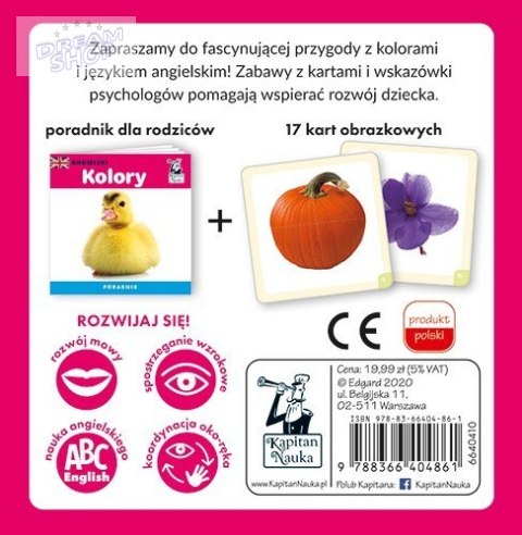 Gra edukacyjna "Angielski kolory" dla dzieci 2+ Nauka języka angielskiego + Nauka nazw kolorów