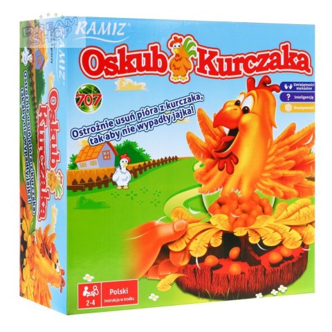 Gra zręcznościowa Oskub Kurczaka dla dzieci 3+ i dorosłych Wyjmowanie piórek + Ochrona jajek
