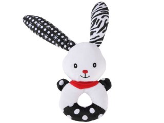 Grzechotka kontrastowa dla niemowlaka z piszczałką KRÓLICZEK ZA5778