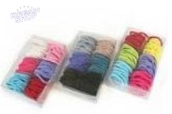 Gumki do włosów w pudelku 90szt