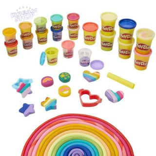 Hasbro Ciastolina brokatowa Play-Doh 21 kolorów + foremki ZA5120
