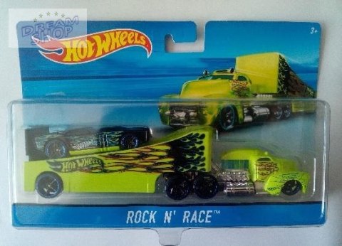 Hot Wheels Ciążarówka + Autko Rock n' Race